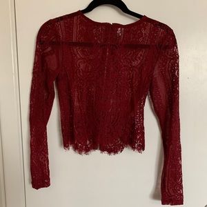 Red Lace Top